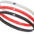 Пов'язка на голову Adidas HAIRBANDS 3PK біла, червона, чорна (3 штуки) ADAC-16200-NL, Размер (Европа ADAC-16200-NL