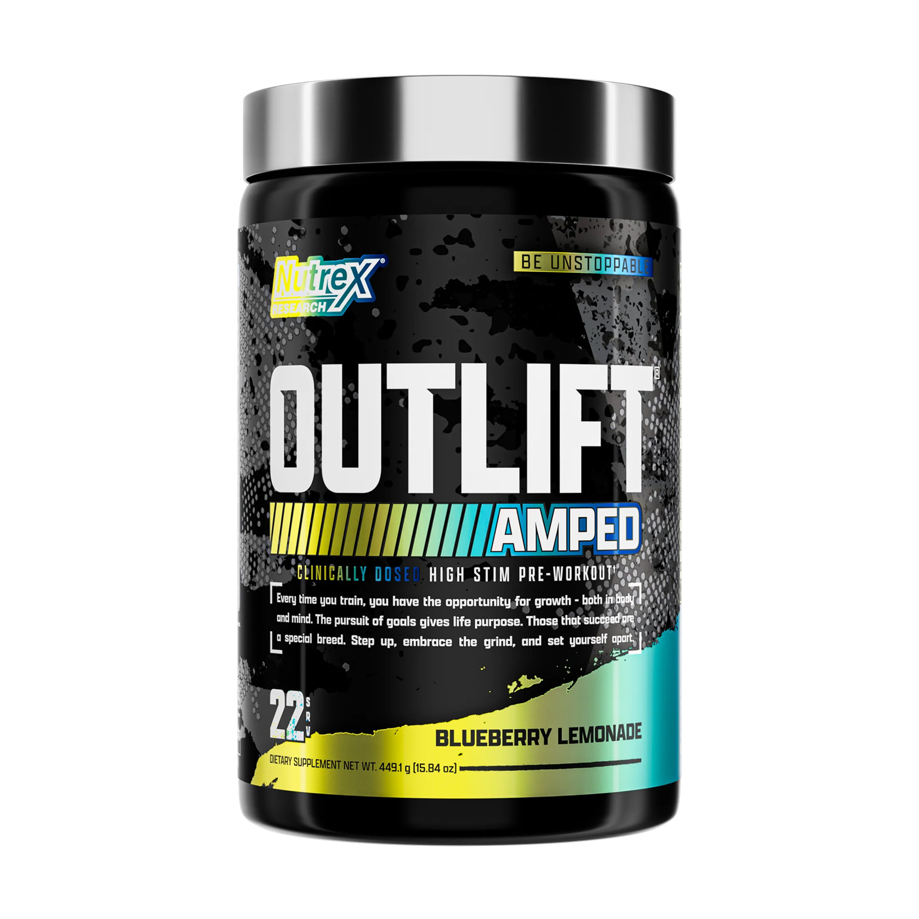 Порошок Nutrex Outlift Amped 449.1g Blueberry Lemonade 2023-10-6528