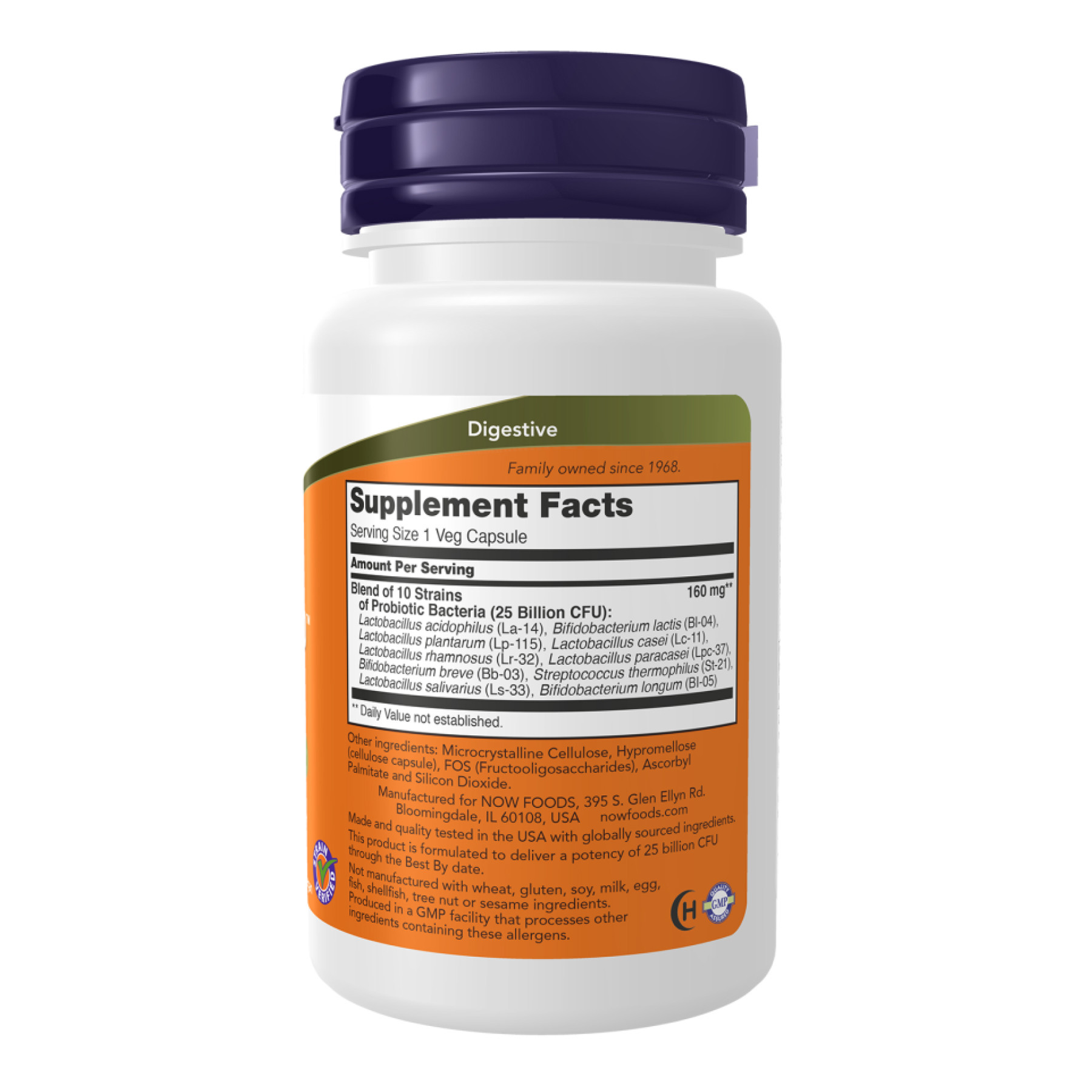 Капсули Now Foods Probiotic-10™ 25 Billion - 100 vcaps 2023-10-2491