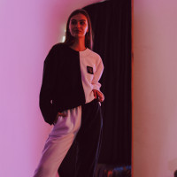 Піжама біло-чорна oversize + патч Серце Selerity pn01wbh pn01wbh
