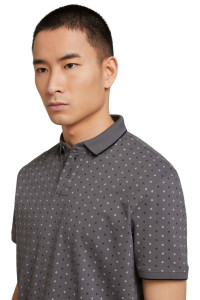 Поло basic polo with contrast 1024053XX1229487 Tom Tailor L Сірий 1024053XX1229487