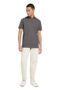 Поло basic polo with contrast 1024053XX1229487 Tom Tailor L Сірий 1024053XX1229487