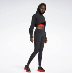 Тайтси Reebok Apparel Women Cardi B Mesh High-Rise Leggings Black H48405