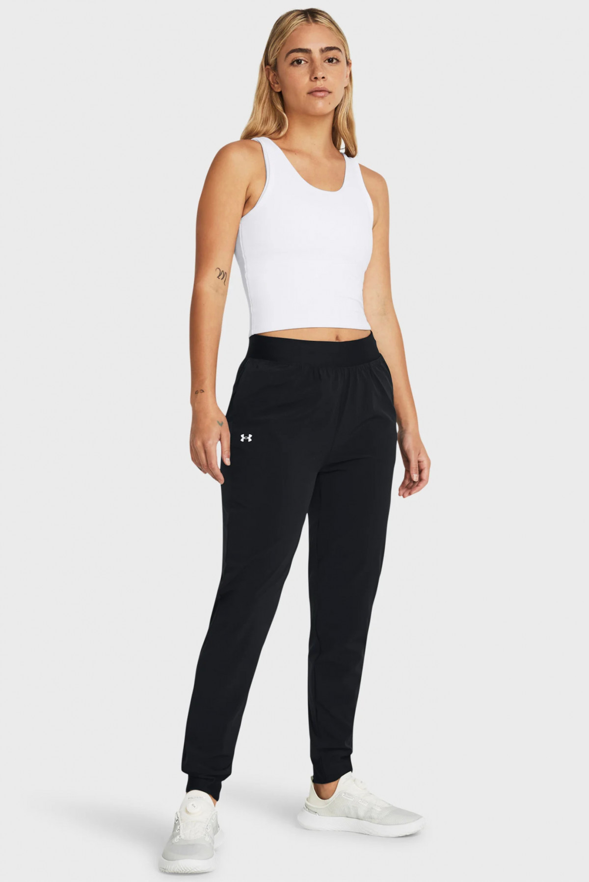 Штани спортивні UA Rival Hi Rise Woven Pant 1382727-001 Under Armour L Чорний 1382727-001