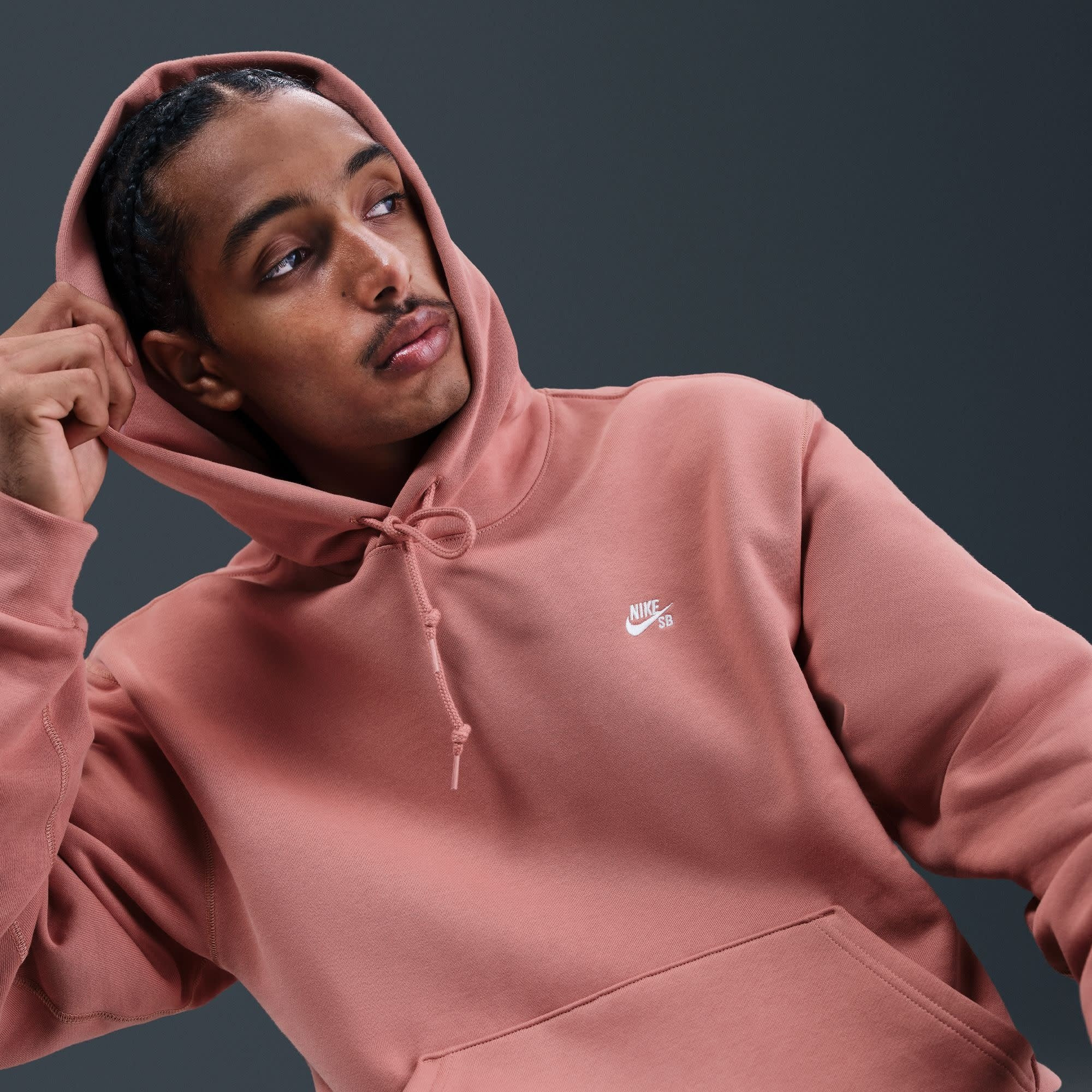 Худі чоловіче Nike Sb Flc Po Peach FV7351-618