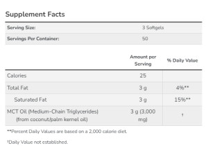 Софт гелеві капсули MCT Oil 1000 mg - 150 sgels 2022-10-0072