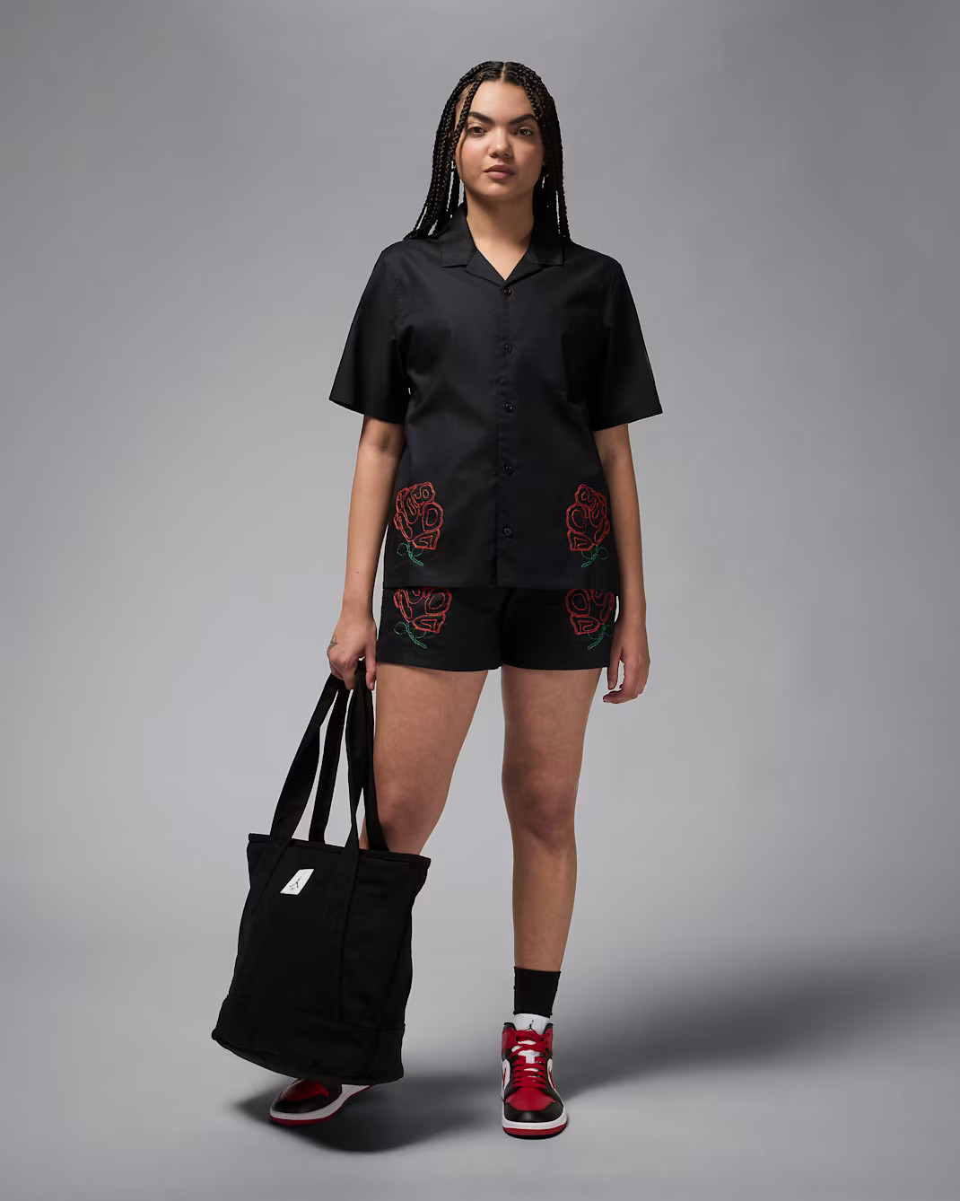 Сорочка жіноча Air Jordan J Ss Woven Top Rose Black HJ0096-010