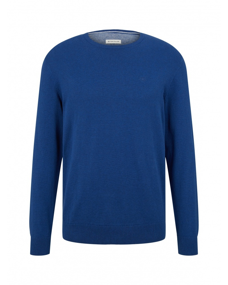 Кофта basic crew neck sweater 1027661-11284 Tom Tailor XXXL Синій 1027661-11284