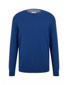 Кофта basic crew neck sweater 1027661-11284 Tom Tailor XXXL Синій 1027661-11284