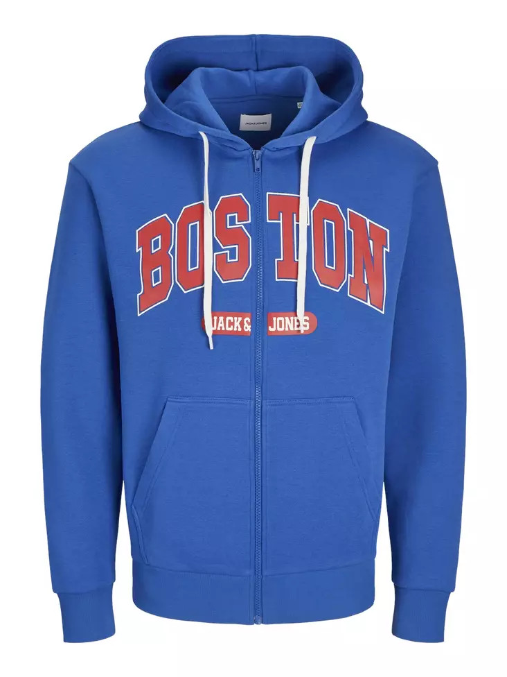Толстовка Jack & Jones JJEBRADLEY VARSITY SWEAT ZIP HOOD 12270064-NauticalBlue