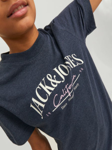 Футболка JORPALMA BRANDING TEE SS CREW NECK JNR 12235498-Navy Blazer Jack&Jones 12235498-NAVY BLAZER-PRIN