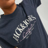 Футболка JORPALMA BRANDING TEE SS CREW NECK JNR 12235498-Navy Blazer Jack&Jones 12235498-NAVY BLAZER-PRIN