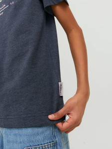 Футболка JORPALMA BRANDING TEE SS CREW NECK JNR 12235498-Navy Blazer Jack&Jones 12235498-NAVY BLAZER-PRIN