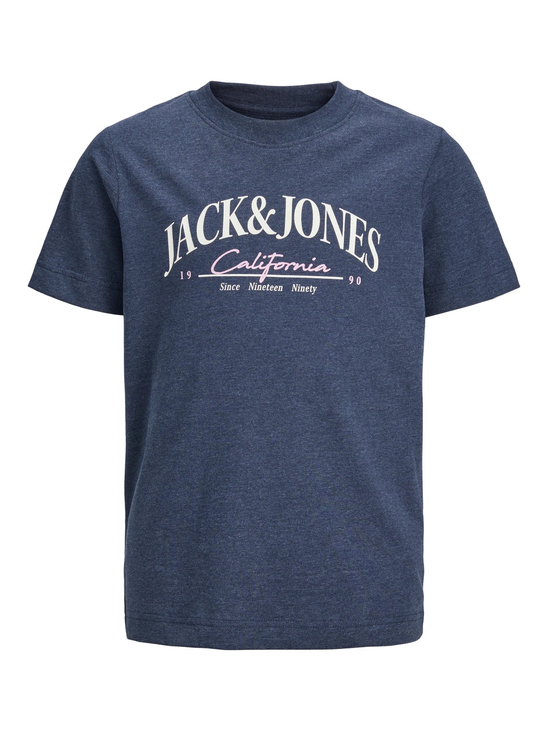 Футболка JORPALMA BRANDING TEE SS CREW NECK JNR 12235498-Navy Blazer Jack&Jones 140 Темно-синій 12235498-Navy Blazer-Prin