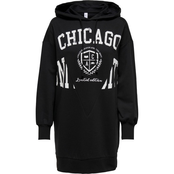 Кофта туніка ONLZOEY LS DREAMER OVERSIZED TUNIC NN 15258223-Black-Print:CHICAGO ONLY L Чорний 15258223-BLACK-PRINT:CHIC