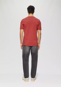 Футболка T-shirt à logo imprimé 2139909.35D1 s.Oliver L Червоний 2139909.35D1