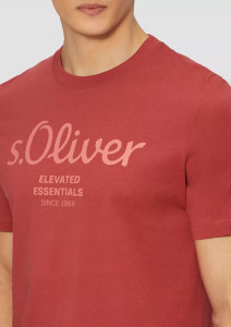 Футболка T-shirt à logo imprimé 2139909.35D1 s.Oliver L Червоний 2139909.35D1
