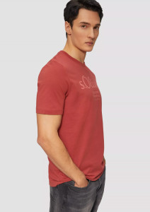 Футболка T-shirt à logo imprimé 2139909.35D1 s.Oliver L Червоний 2139909.35D1