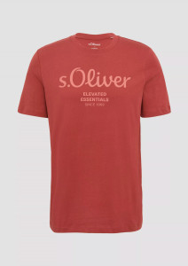 Футболка T-shirt à logo imprimé 2139909.35D1 s.Oliver L Червоний 2139909.35D1