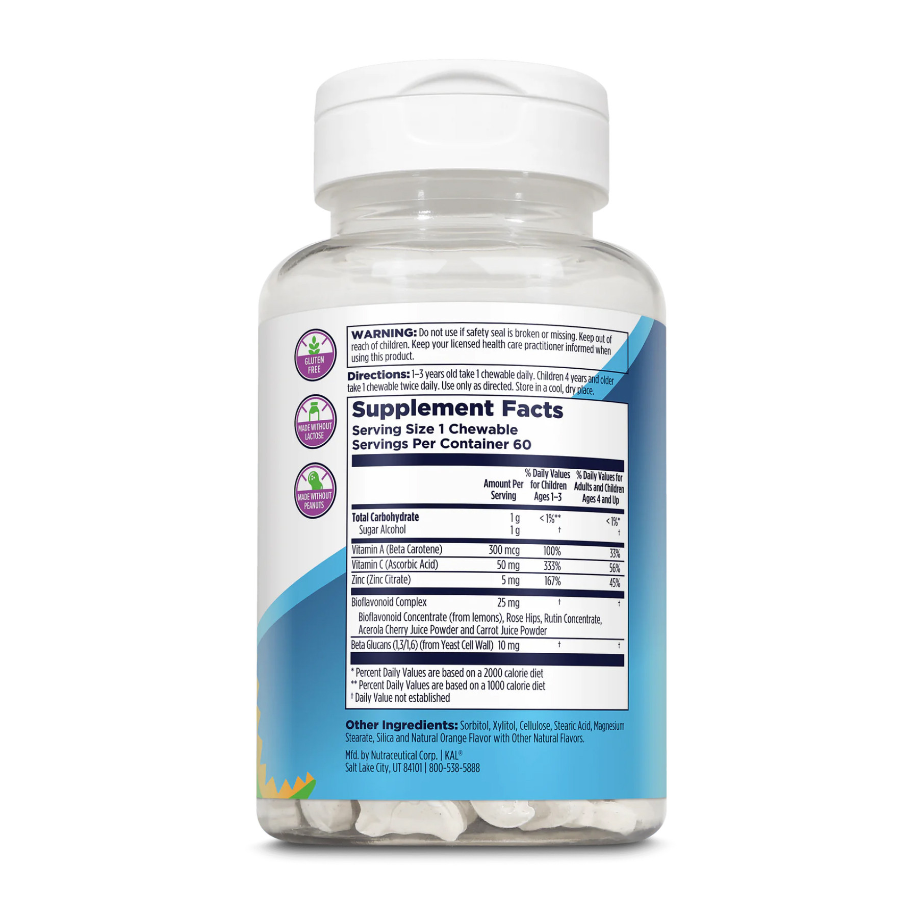 Капсули KAL Immuno-Raptor - 60 chewable Orange 2023-10-2167