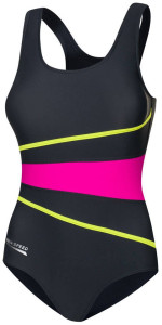 Купальник закритий для жінок Aqua Speed STELLA 6887 сірий, рожевий, зелений лайм Жін 36 352-331