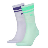 Шкарпетки Puma CREW REGULAR STRIPE 2P UNISEX фіолетовий, м'ятний Уні 39-42 261058001-004