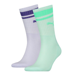 Шкарпетки Puma CREW REGULAR STRIPE 2P UNISEX фіолетовий, м'ятний Уні 39-42 261058001-004