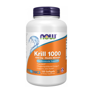 Софт гелеві капсули Now Foods Krill Oil 1000mg - 120 softgels 2023-10-5230
