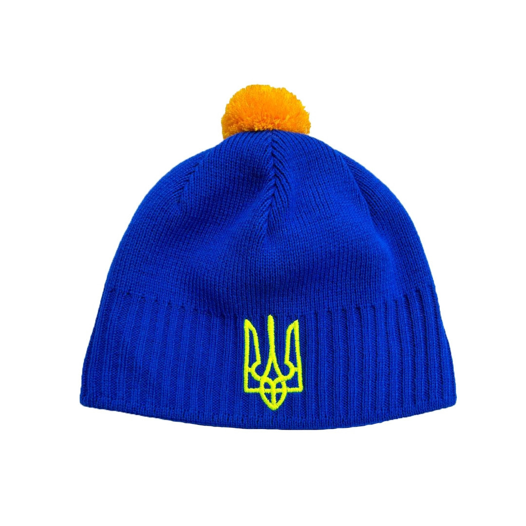 Шапка Україна тризуб + балабоном 1173