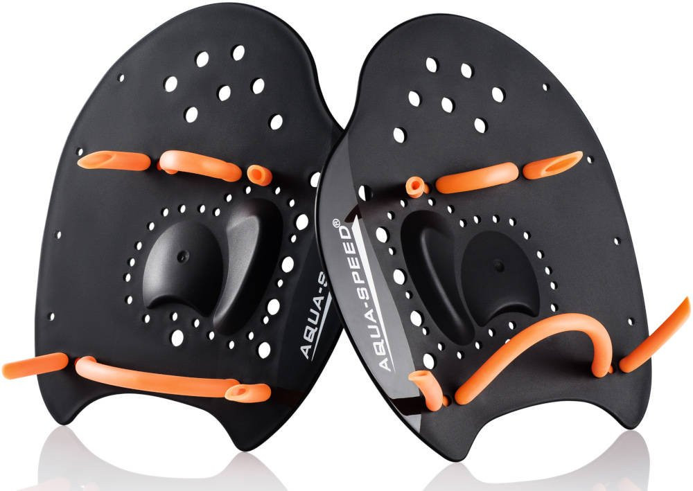 Лопатки для плавання Aqua Speed Skill Paddle 1790 чорний, помаранчевий Уні M 18,5х17см DT-147-07M, Ц DT-147-07M