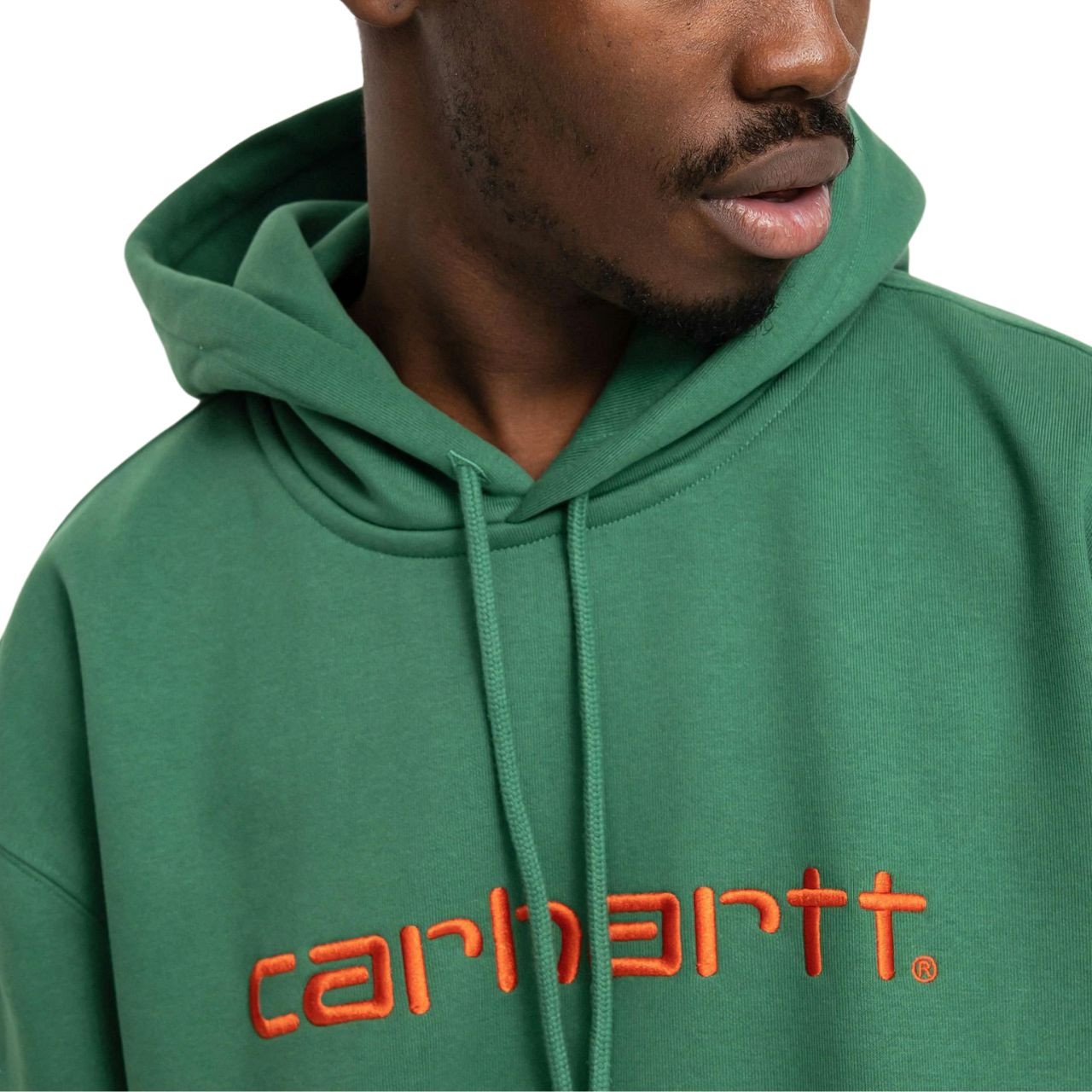 Толстовка Carhartt WIP Hooded Carhartt Sweat I030230 BONSAI/BRICK