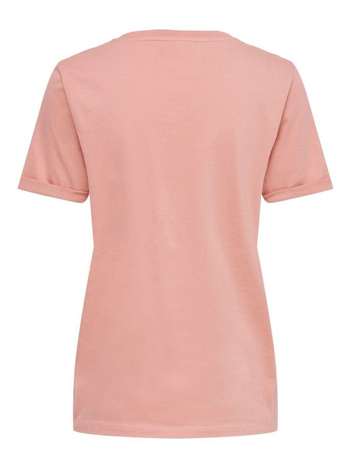 Футболка ONLKITA S/S LOGO TOP NOOS 15244714-Rosette-Print:GOLD GLITTER HEART ONLY L Розовий 15244714-ROSETTE-PRINT:GO