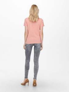 Футболка ONLKITA S/S LOGO TOP NOOS 15244714-Rosette-Print:GOLD GLITTER HEART ONLY L Розовий 15244714-ROSETTE-PRINT:GO