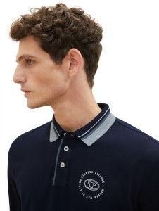 Поло з довгими рукавами 1037813-10668 Tom Tailor L Темно-синій 1037813-10668