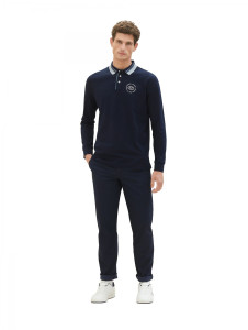 Поло з довгими рукавами 1037813-10668 Tom Tailor L Темно-синій 1037813-10668