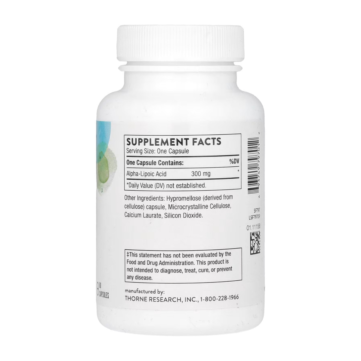 Капсули Thorne Alpha-Lipoic Acid - 60 caps 2023-10-3594