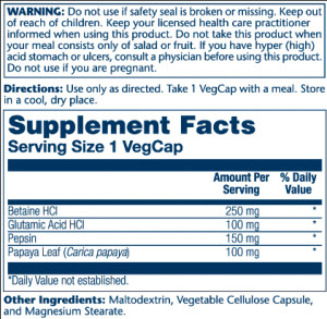 Капсули Betaine HCl 250mg - 180 vcaps 2022-10-1016