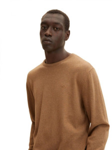 Кофта basic crew neck sweater 1027661-18950 Tom Tailor XXL Коричневий 1027661-18950