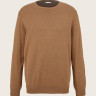 Кофта basic crew neck sweater 1027661-18950 Tom Tailor XXL Коричневий 1027661-18950