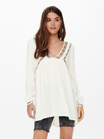 Кофта туніка ONLMYNTE L/S TUNIC WVN 15226378 Cloud Dancer ONLY L Білий 15226378CLOUDDANCER