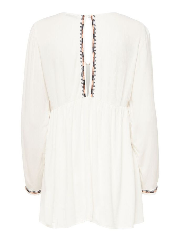 Кофта туніка ONLMYNTE L/S TUNIC WVN 15226378 Cloud Dancer ONLY L Білий 15226378CLOUDDANCER