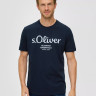 Футболка T-shirt à logo imprimé 2139909.59D1 s.Oliver L Темно-синій 2139909.59D1