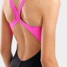 Купальник для дівчаток Arena LIT LOGO SWIMSUIT V BACK L чорний, рожевий 152 см (010690-590) 010690-590