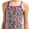 Купальник закритий для дівчат Arena FUN SKULLS SWIMSUIT LIGHTDROP мультиколор дитячий 164 см (010284 010284-590
