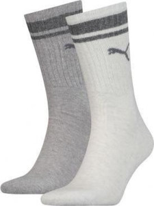 Шкарпетки Puma CREW REGULAR STRIPE 2P UNISEX світло-сірий Уні 39-42 261058001-002