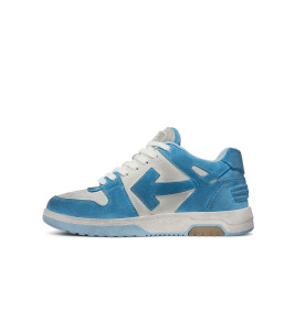 Кросівки Off-White OOO Low Out Of Office Suede White Light Blue OMIA189S22LEA0080140