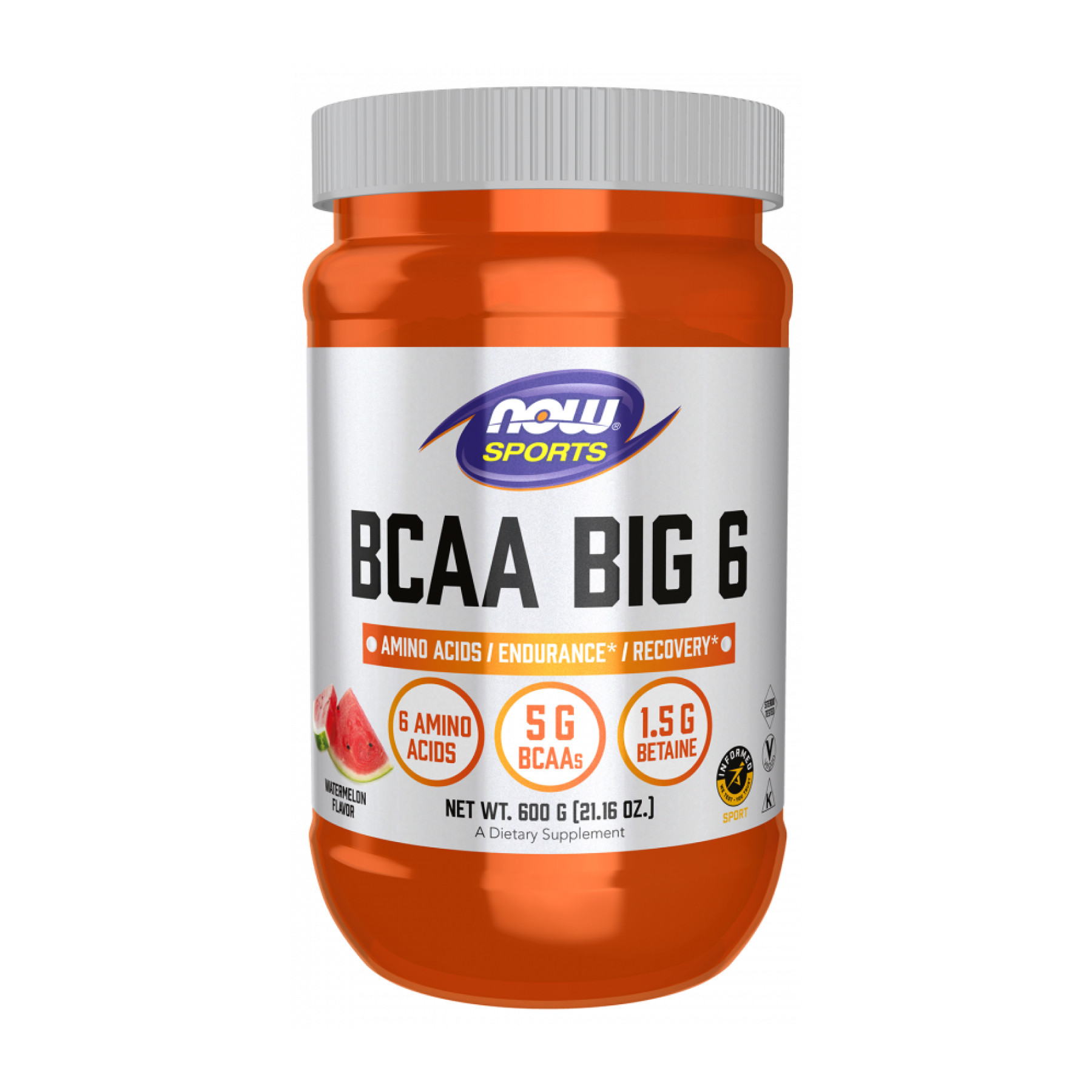 Порошок Now Foods BCAA Big 6 Powder - 600g Watermelon 2023-10-4524
