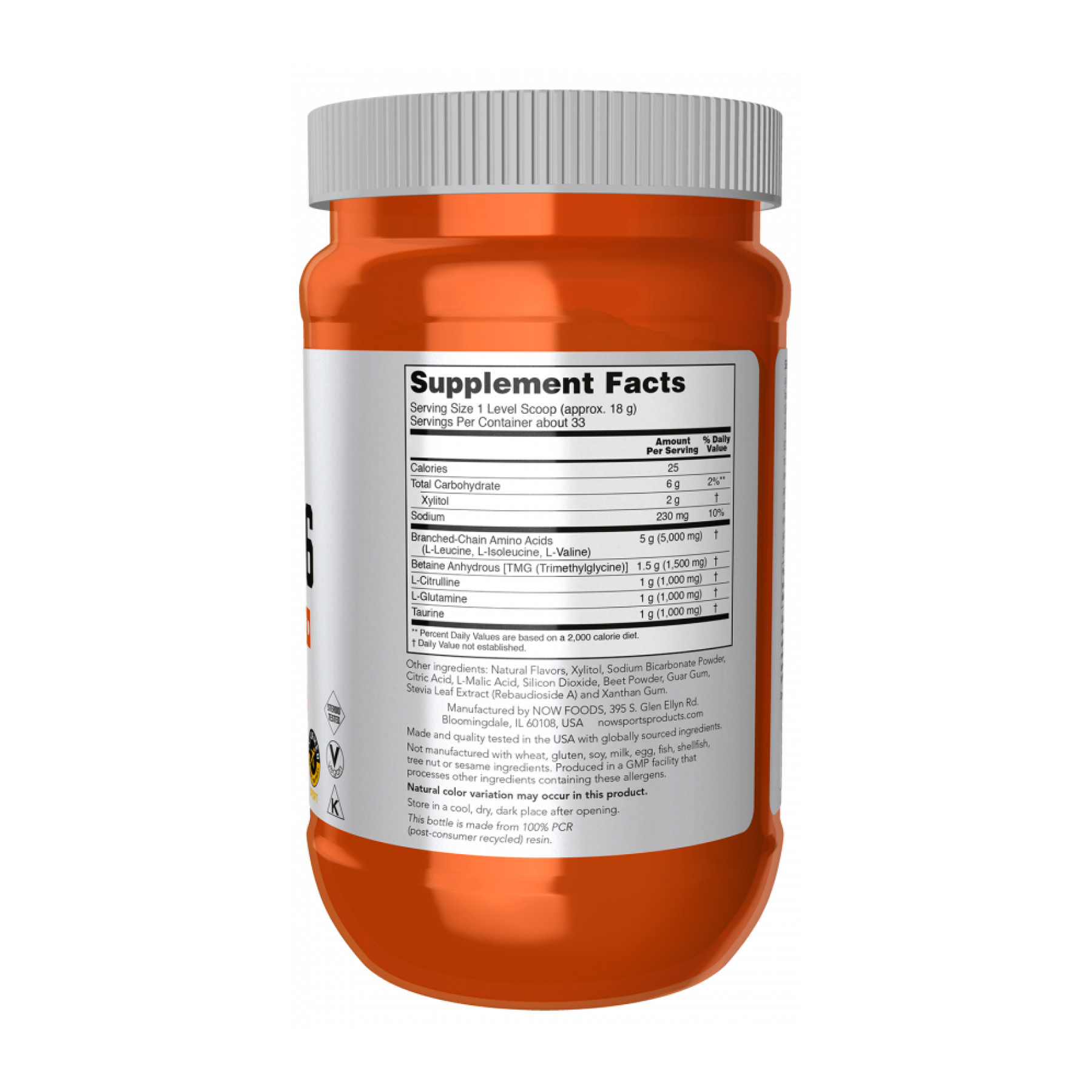 Порошок Now Foods BCAA Big 6 Powder - 600g Watermelon 2023-10-4524
