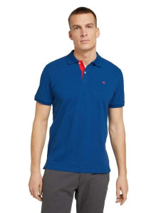 Поло basic polo with contrast 1027713XX1011132 Tom Tailor L Синій 1027713XX1011132
