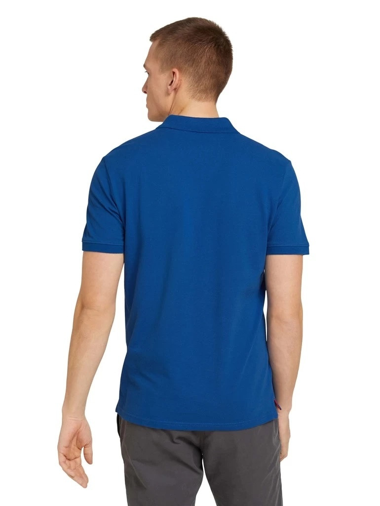 Поло basic polo with contrast 1027713XX1011132 Tom Tailor L Синій 1027713XX1011132